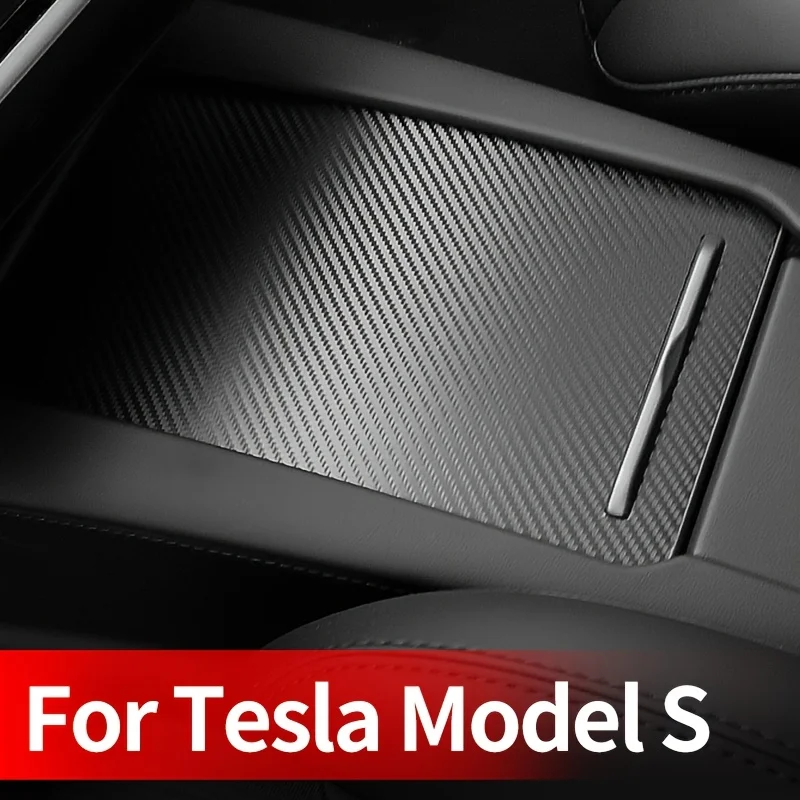 

For Tesla Model S 2014-2020 Car Center Console PVC Carbon Fiber Protective Film Anti-scratch Repair Film Car Styling Accessories
