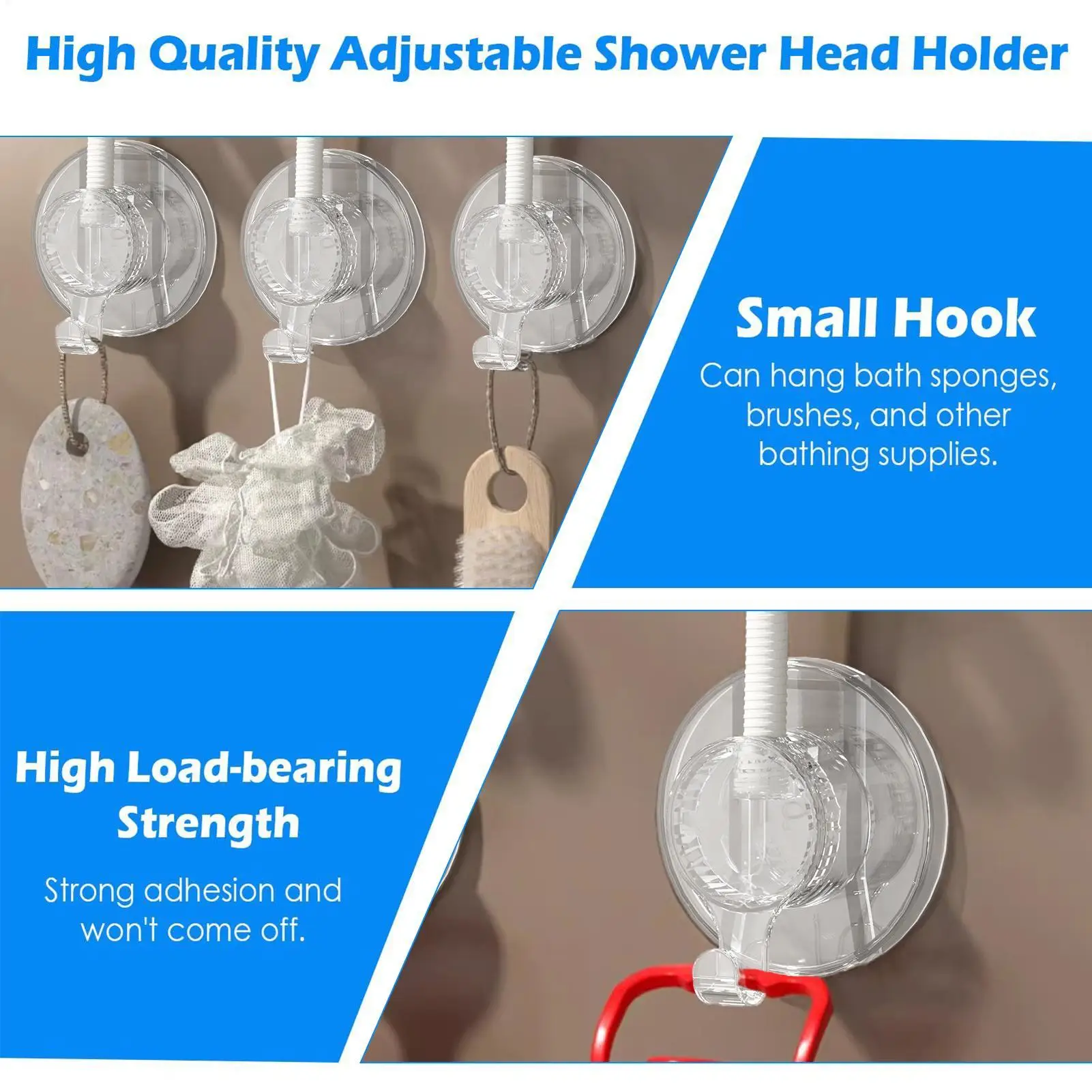 

Вращающийся на 360° держатель насадки для душа без дрели, эргономичный регулируемый кронштейн для подставки для палочки, ручной держатель насадки для душа для квартиры, отеля