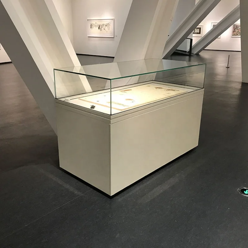 Custom. custom ized Glas Museum Display Holz oder Metall Display Vitrine