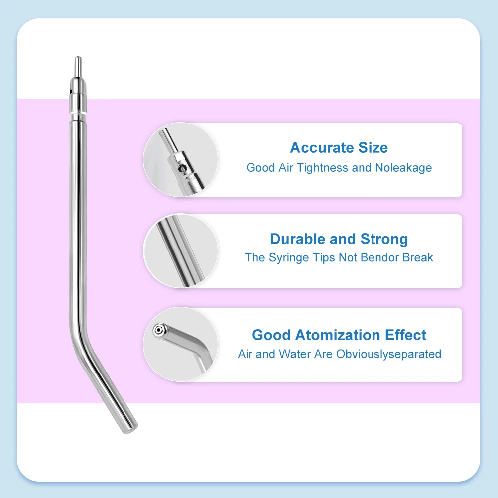 Denspay-puntas de jeringa Dental de 3 vías, jeringa Triple con pulverizador de aire y agua para tubo de 3 vías, boquillas de pulverización de