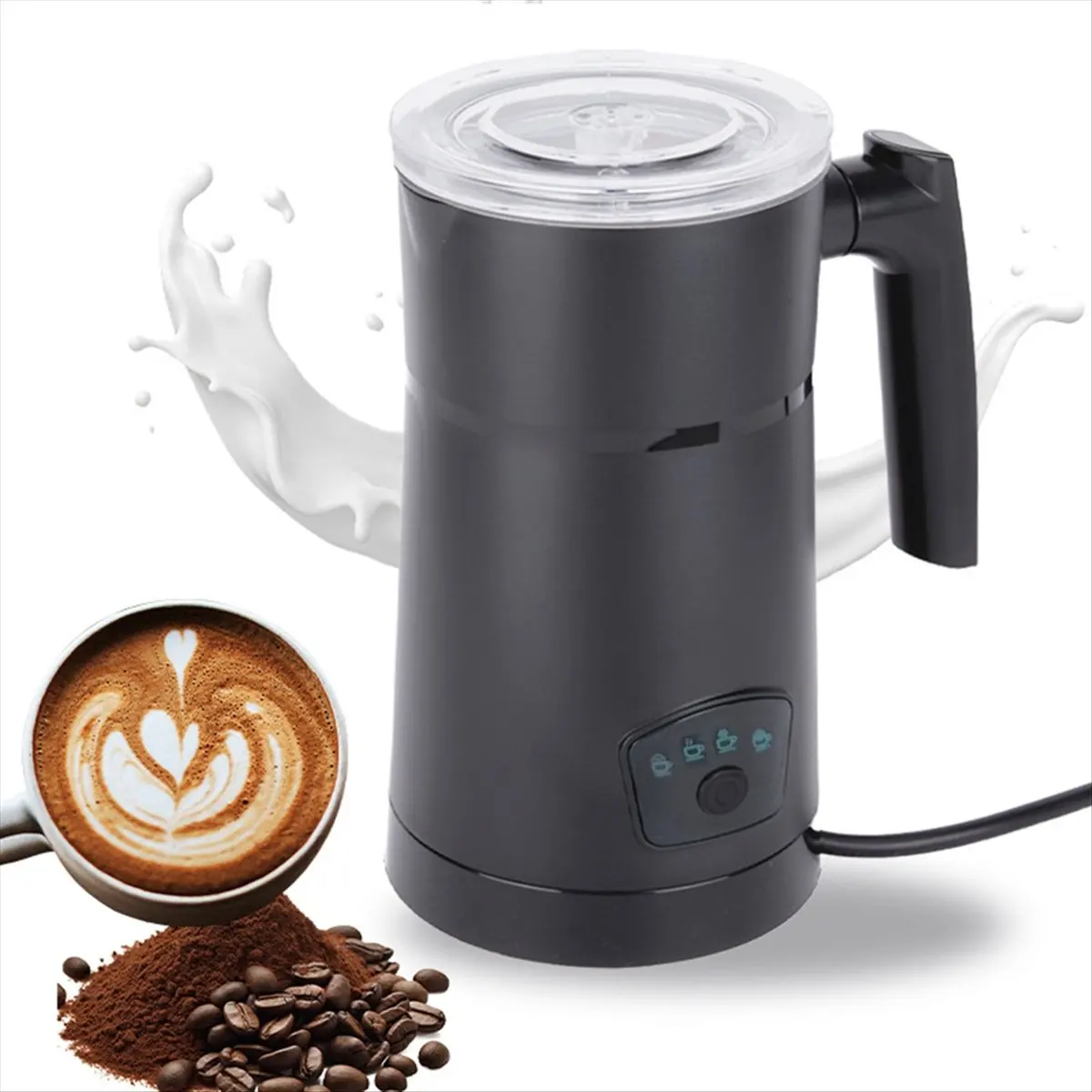estr-full-automatic-milk-frother-milk-frother-4-in-1-electric-steamer-frother-foam-maker-for-coffee-cappuccino-latte-eu-plug