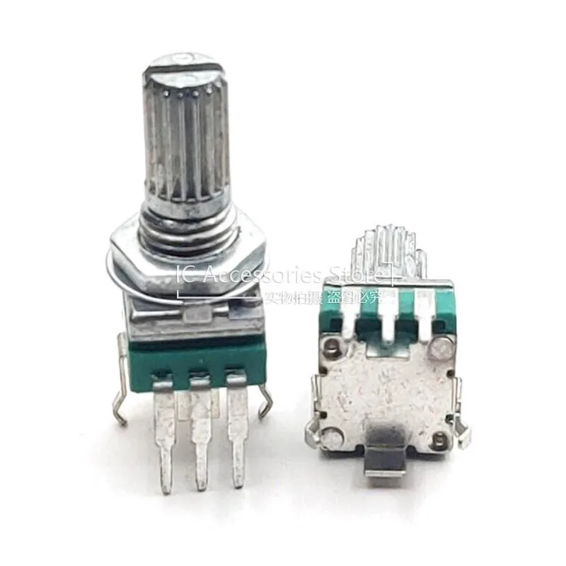 5PCS Precision Adjustable Potentiometer R09 Type RK097 Vertical Bent Foot Single B5K B10K B20K B50K B100K B500K Shaft 15MM