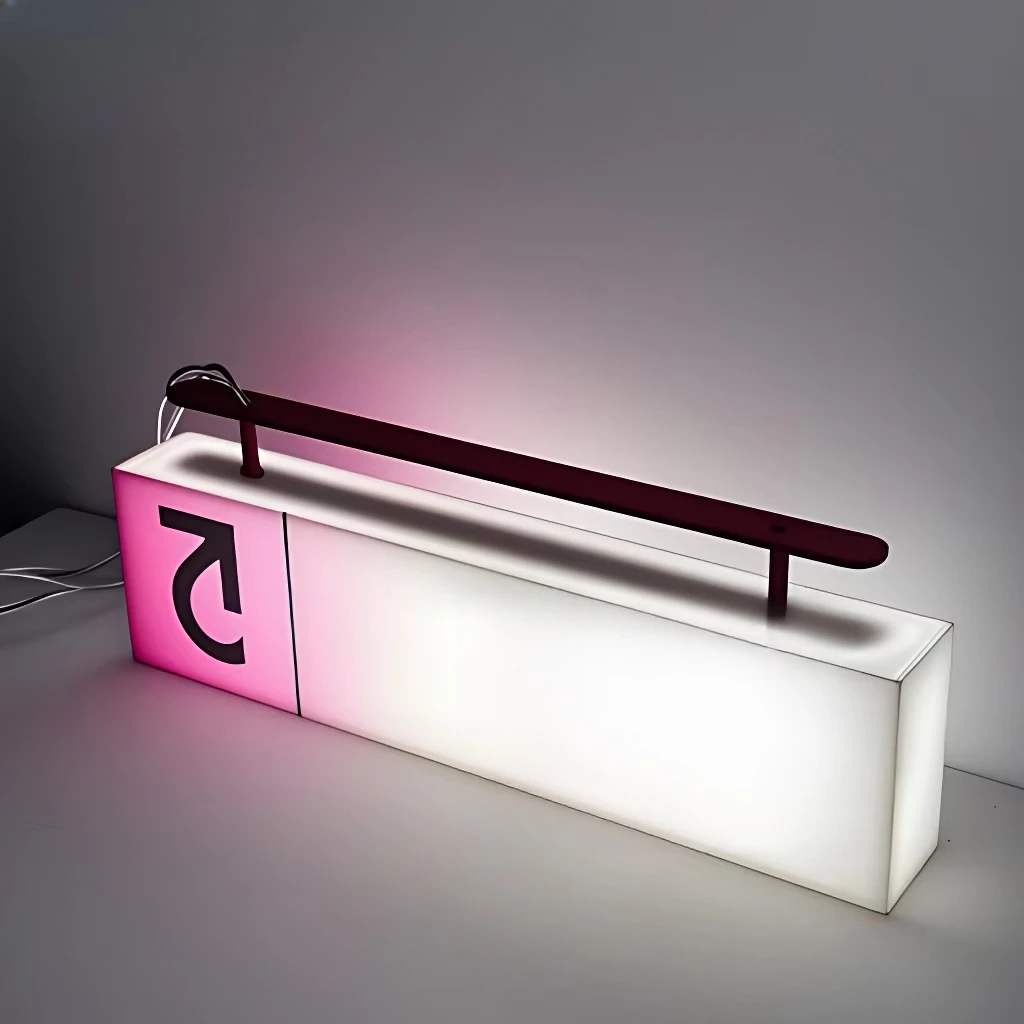 VST Custom  Diode Cube Signage Light Box Ceiling Hanging Acrylic Light Box Signage Coffee Shop Signage Light Box