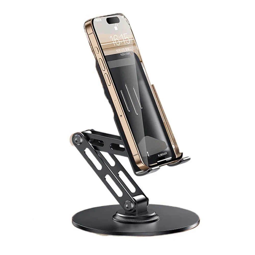 

360 ° Вращающийся регулируемый держатель для телефона Складная регулируемая подставка для мобильного телефона Металлическая портативная настольная подставка для мобильного телефона