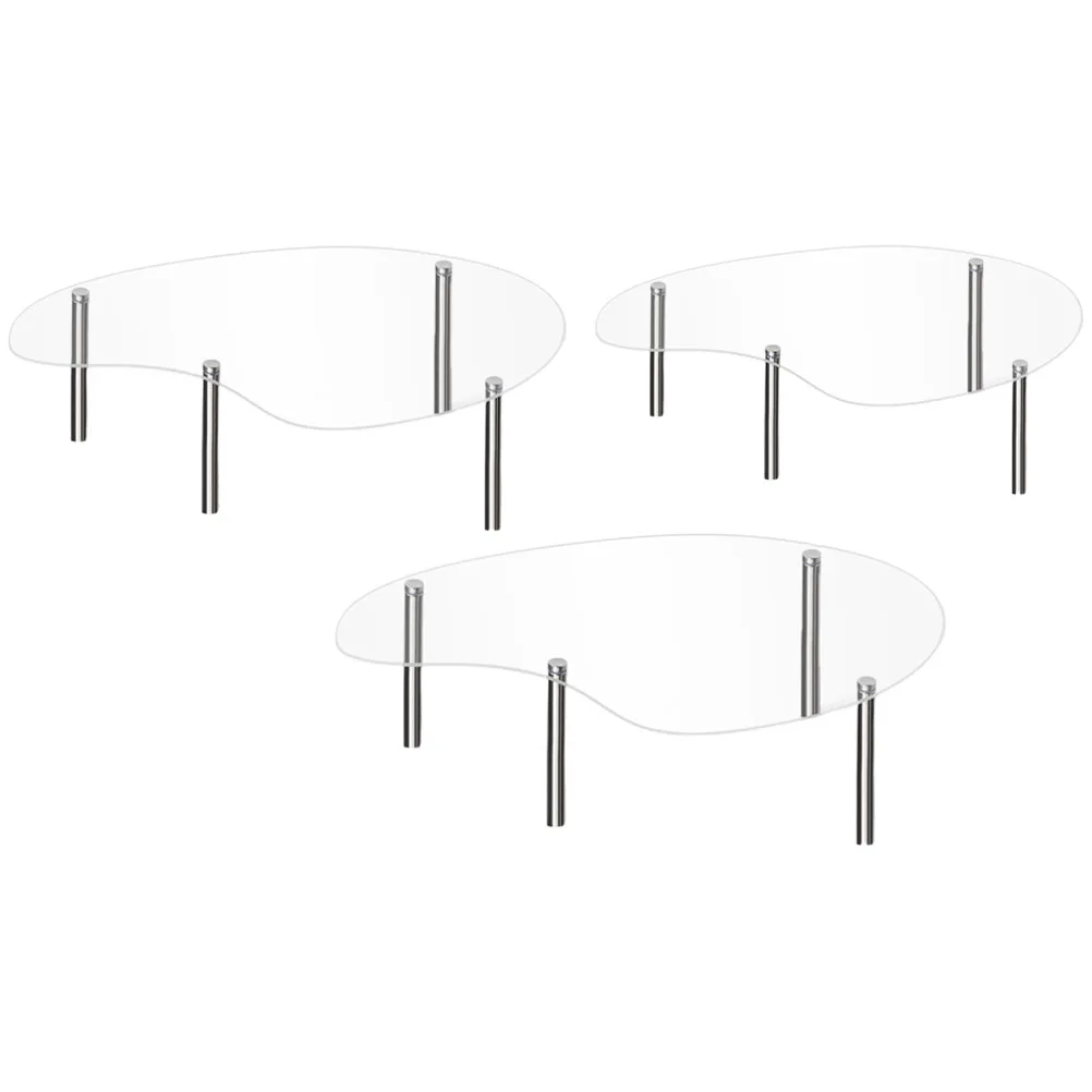 

3Pcs Acrylic Cake Display Stand Clear Transparent Cupcake Dessert Holder Party Tray Stacker Kitchen Bar Accessories