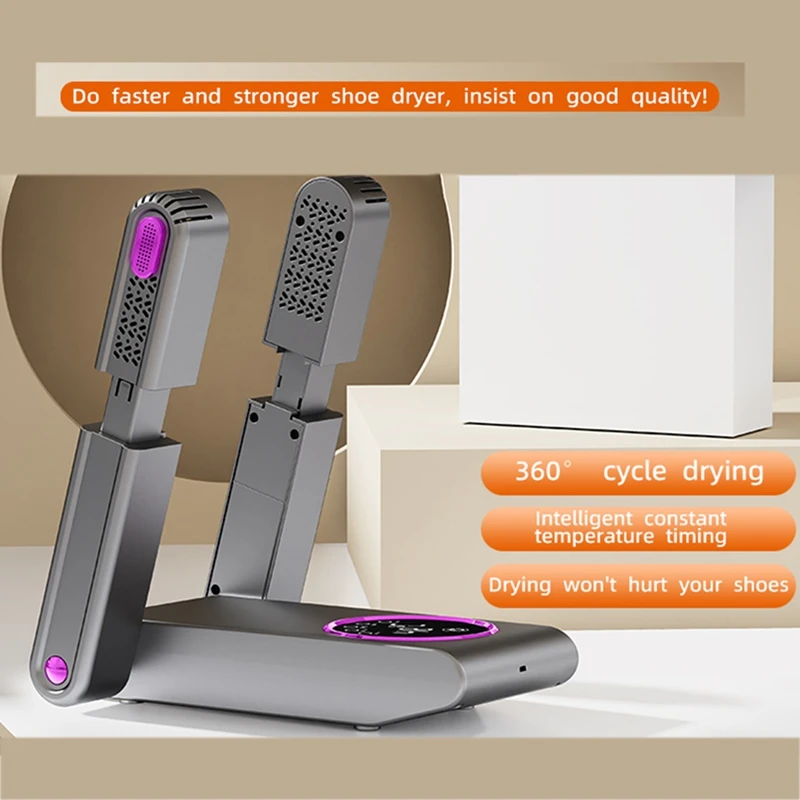 ABKR-Интеллектуальная сушилка для обуви Регулируемая быстросохнущая дезодорирующая сушилка для обуви Бытовая грелка для обуви Нагреватель Американская вилка