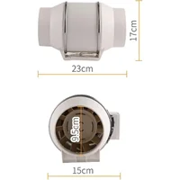 Ventilateur à Tube réglable 220V 100mm 220 m3/h, ventilateur d'extraction en ligne à moteur EC silencieux 2600 tr/min pour baignoires, Ventilation de cuisine 4