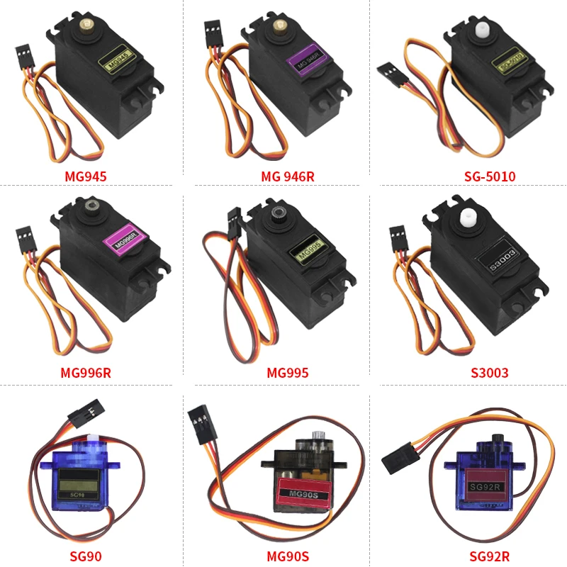 SG90 SG02R MG90S MG995 MG996 Servo Metal Gear for Model Helicopter Boat For Arduino UNO DIY Mechanical Arm MG946R MG945R MG996R