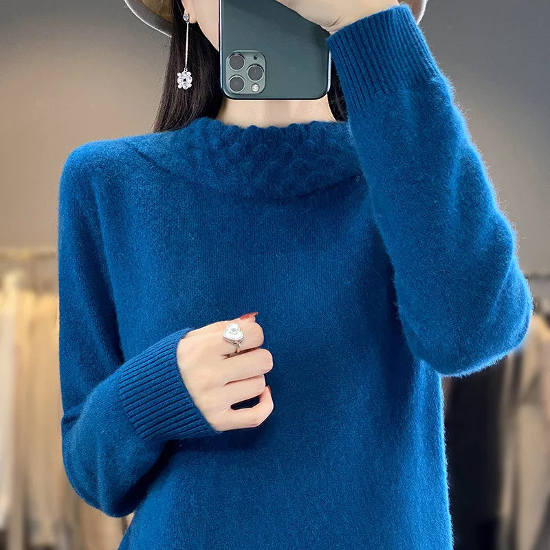 Women's O-Neck Knit Pullover Autumn Winter Sweater