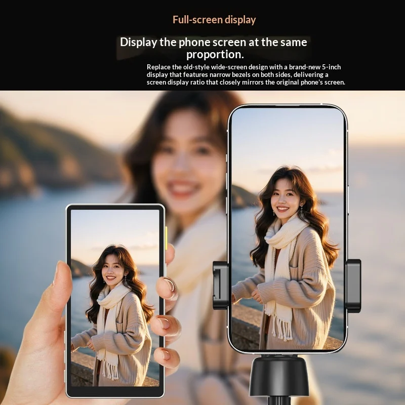 Kingma Ph06 Mobile Selfie Screen Sharing 5 Inch Full Screen Mobile Phone Rear Camera Screen For Selfie Photography Vlog Shooting