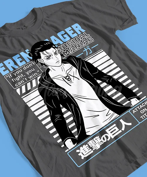 T-shirt For Anime Attack on Titan Eren Yeager Batalla Final