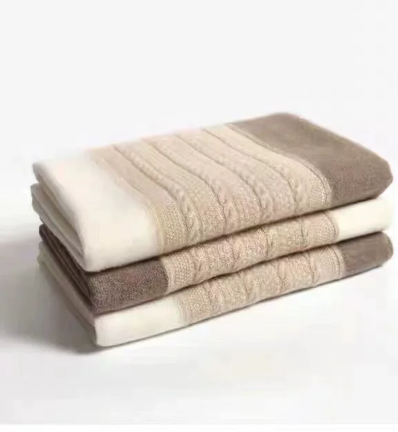 Korean version of cashmere scarf shawl dual-purpose ladies scarf tricolor knit Joker long in autumn and winter.