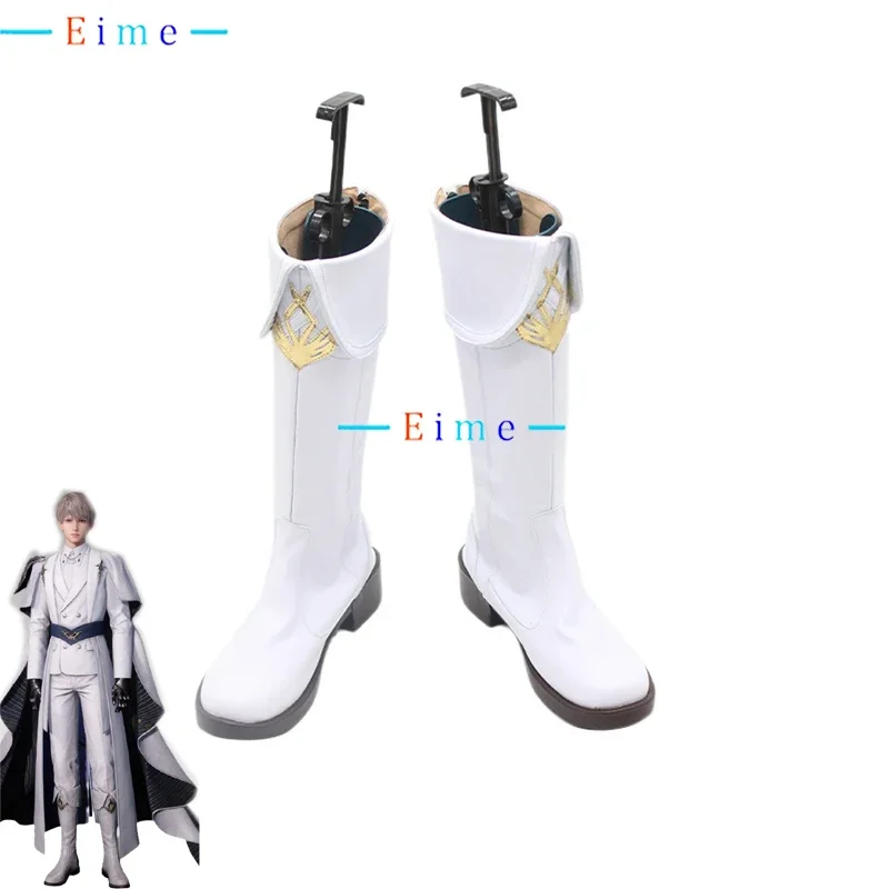 Love and Deepspace Xavier Cosplay Shoes PU Leather Shoes Halloween White Boots Anime Accessories Cosplay Props Custom Made