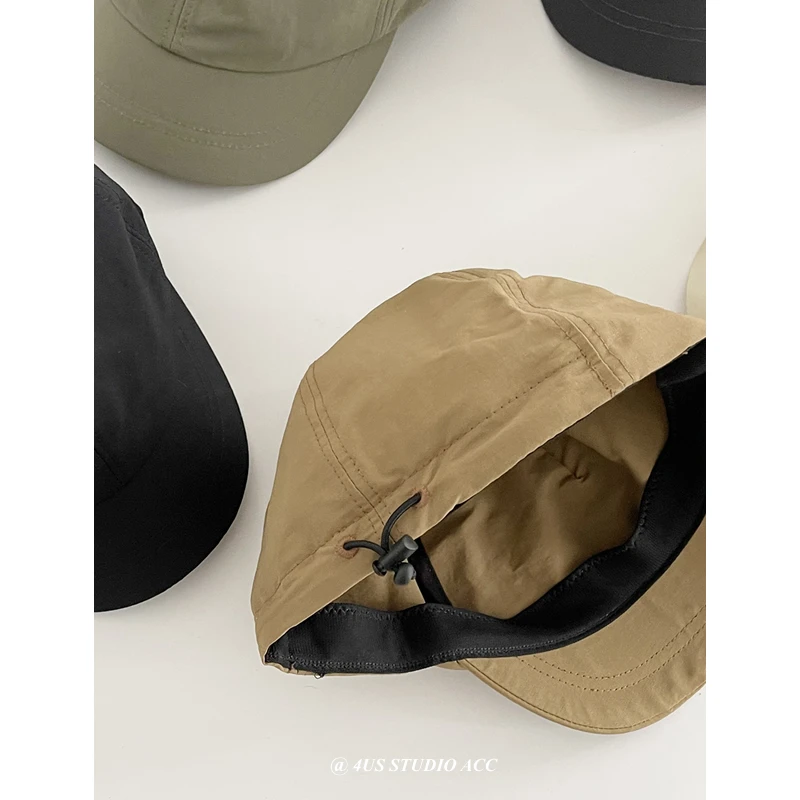 Style Summer Short Brim Quick-Dry Baseball Cap Women's Pure Color All-Matching Outdoor Sun-Shade Sun Protection Baseball Cap