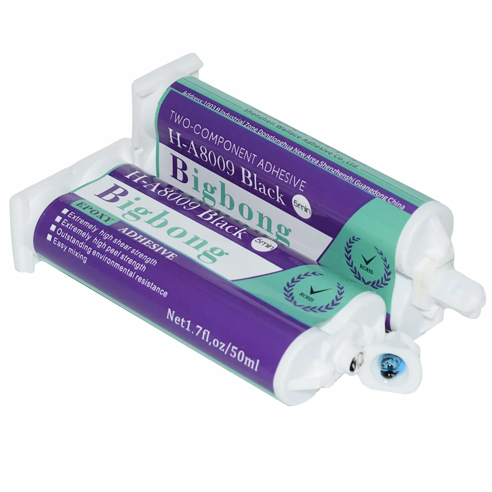 

2pcs Epoxy Resin Black Caulk Adhesives 50ml Two-component AB Glue 1:1 Strong Structural Adhesive for 50ml 1:1 Glue Gun Dispenser