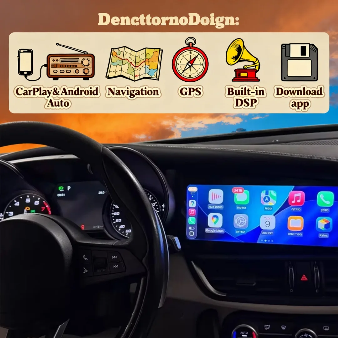 

Новейшая автомагнитола 2025 года с Android 15, 10.25 дюймов, для Alfa Romeo Stelvio Giulia Ram 2017-2024, GPS-навигация, Wi-Fi, DSP, 4G, Carplay, мультимедиа