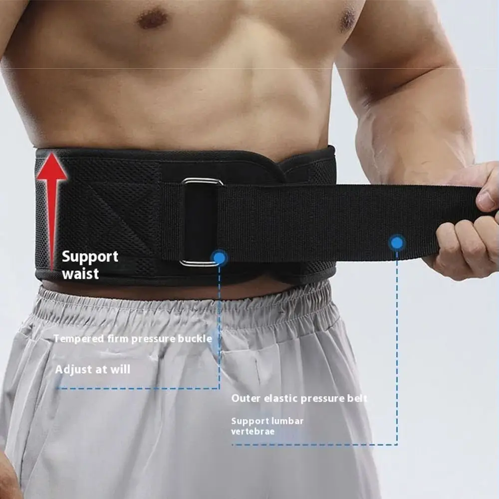 Professional Weight Lifting Belt Thicken Adjustable Fitness Lumbar Support Full Range Protection Breathable
