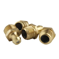 15 Pcs/set Grease Nipple Set M6 M8 M10 Oil Nozzle Fitting Kit Threaded Brass Straight Grease Nipples