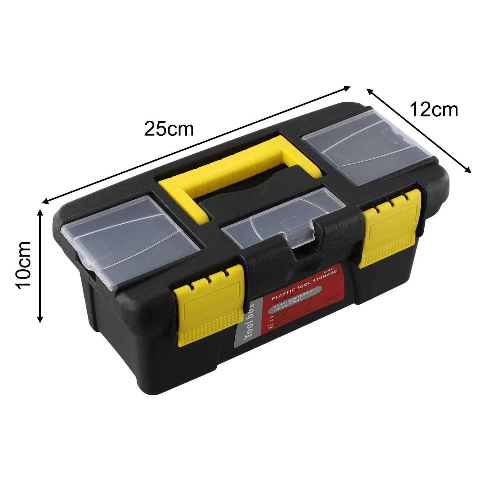 Two-Layer Plastic Toolbox, Mini Acessórios Multi-Funcional Box, Combinação Caixa de Peças, Classificação Shelf, 10"