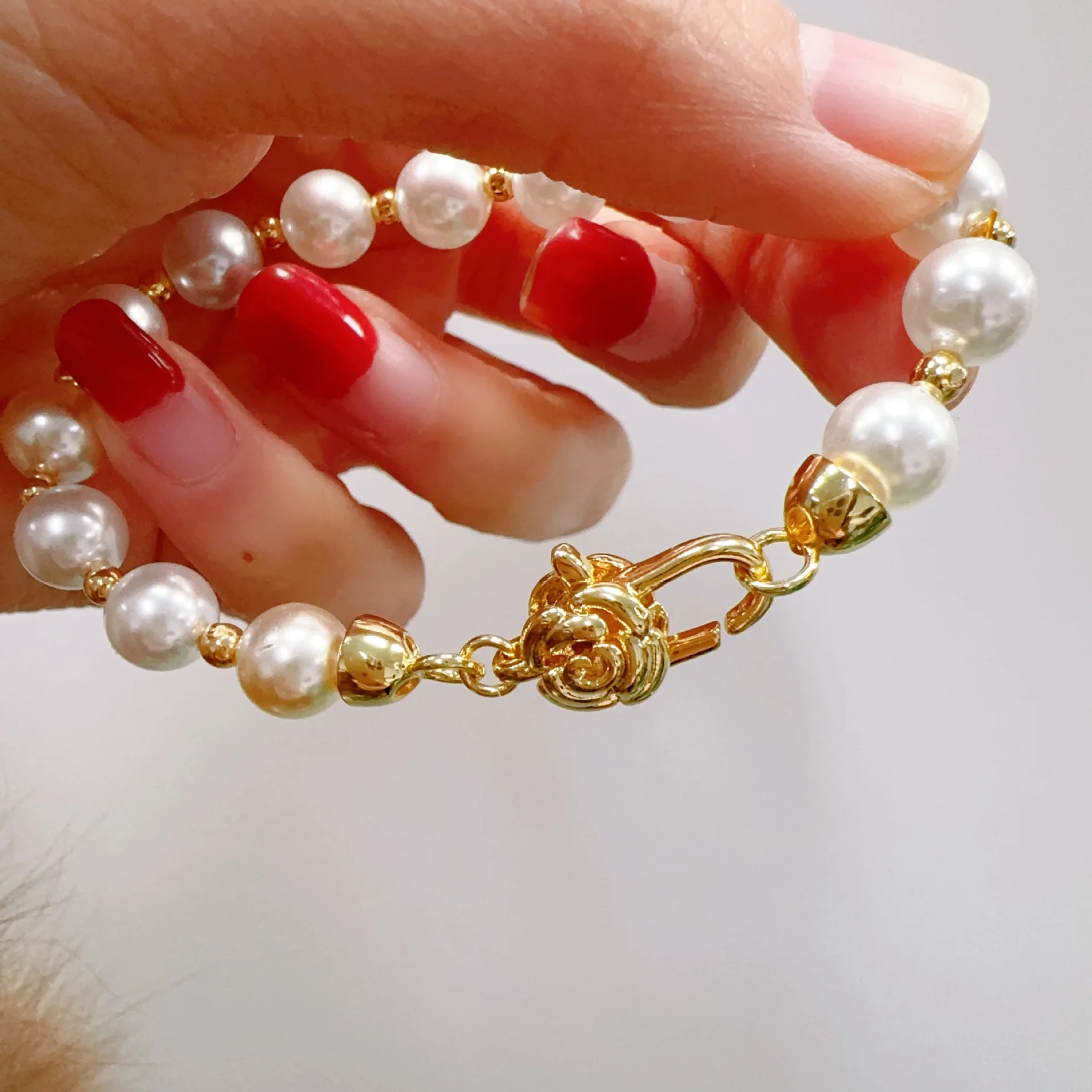 1 Piece Wholesale Double Lock Spring Press Necklace Bracelet Lobster Clasp Jewelry Accessories Pearl Link Clasp DlY Accessories