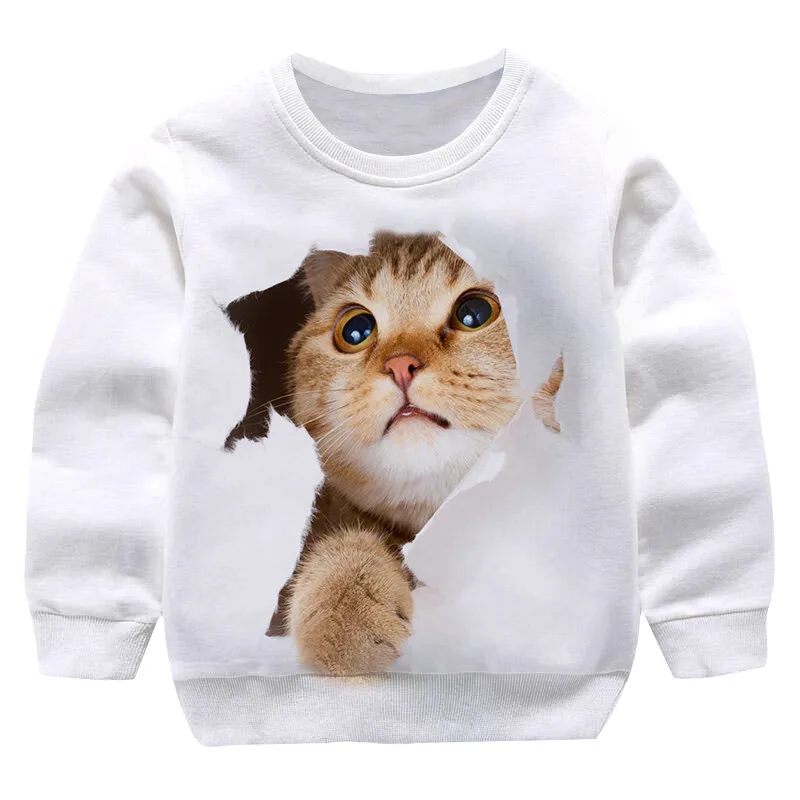 Sudadera con estampado de gato y Animal para hombre y mujer, jerséis con estampado 3d, Tops Unisex Harajuku