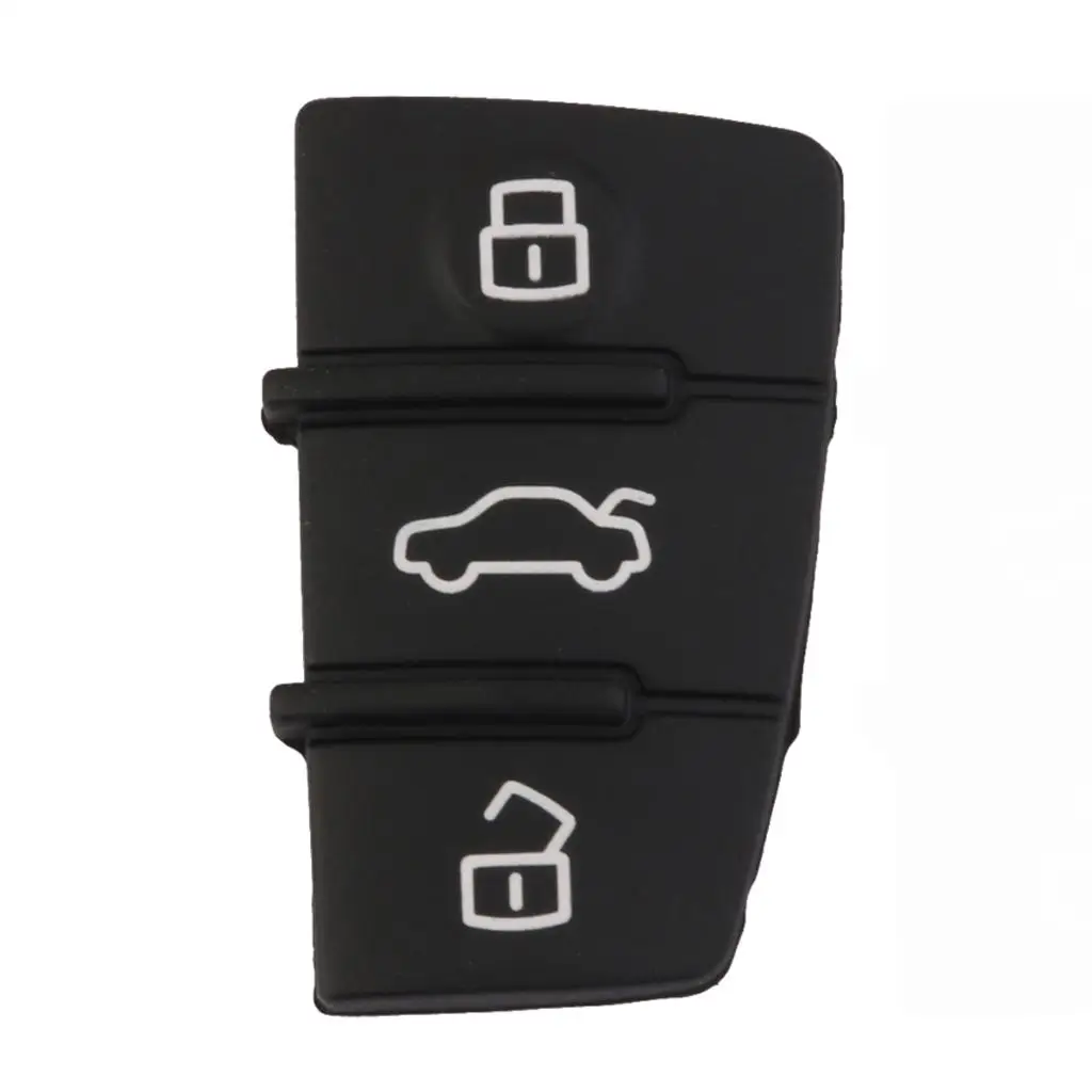 3 Button Rubber Pad Replacement for Audi A3 A4 A5 A6 A8 Remote Key Case the door lock and unlock trunk lock 3 button