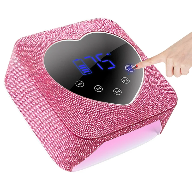 ラインストーンネイルランプ 72 ワットコードレス充電式 UV ネイル