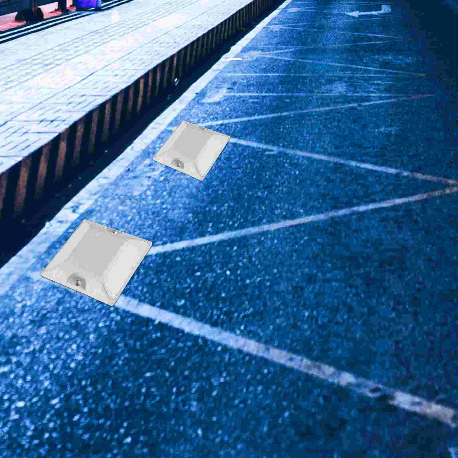2 Pcss Road Stud Pavement Markers Pole Double Sided Reflectors Plastic Security Posts for Driveways Garden Kit