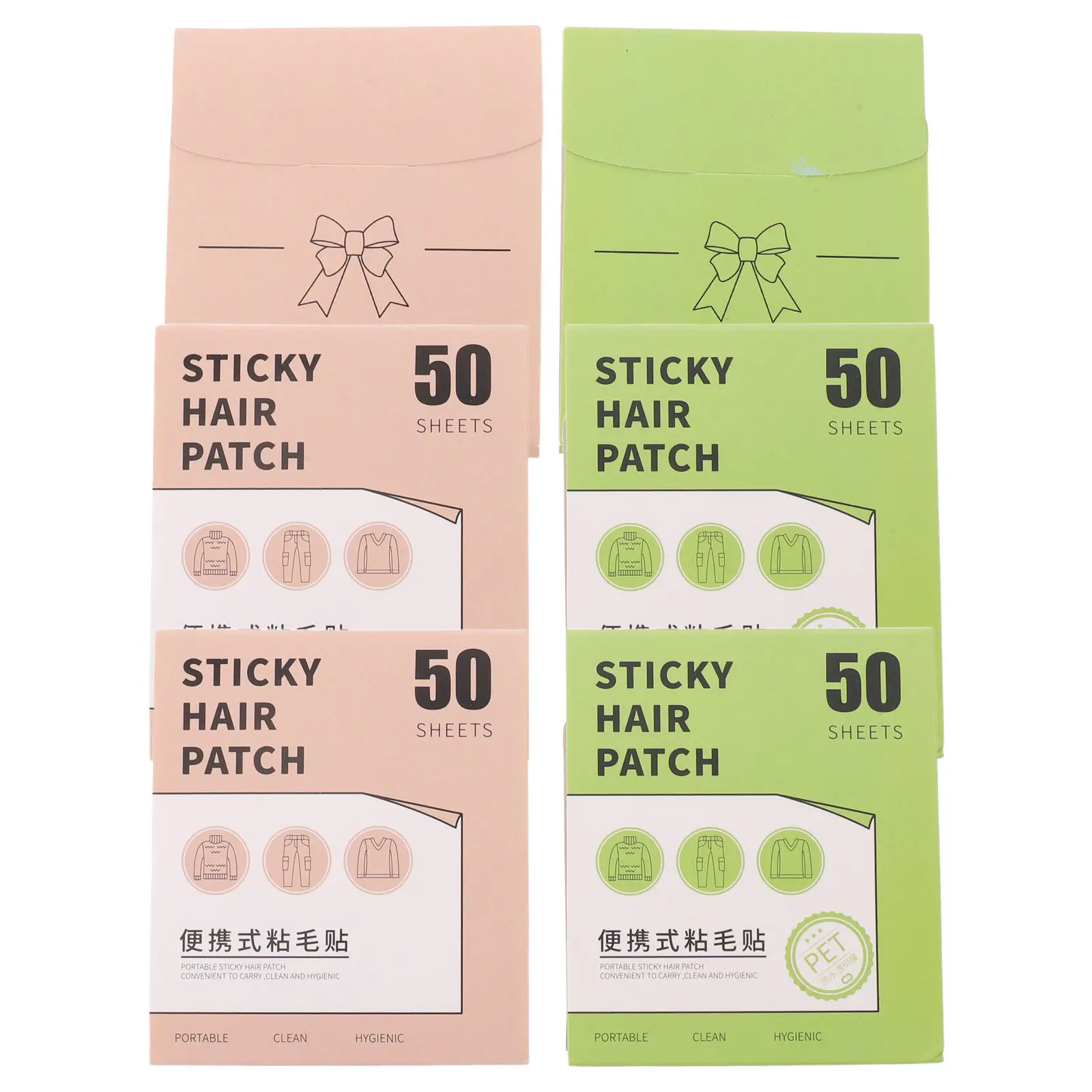 300Pcs Sticky Hair Pet Patch Portable Lint Remover Sheets Adhesive Pads for Clothes Bedding Sofa Car Seat Hair Removal