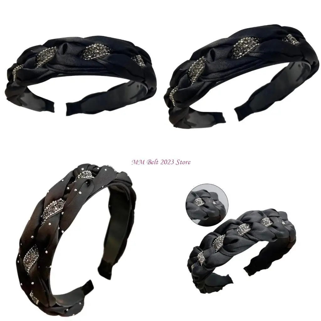 

49ME Christmas Jeweled Headband Blingbling Stage Props Headwear Jeweled Christmas Party Props New Year Present Headband