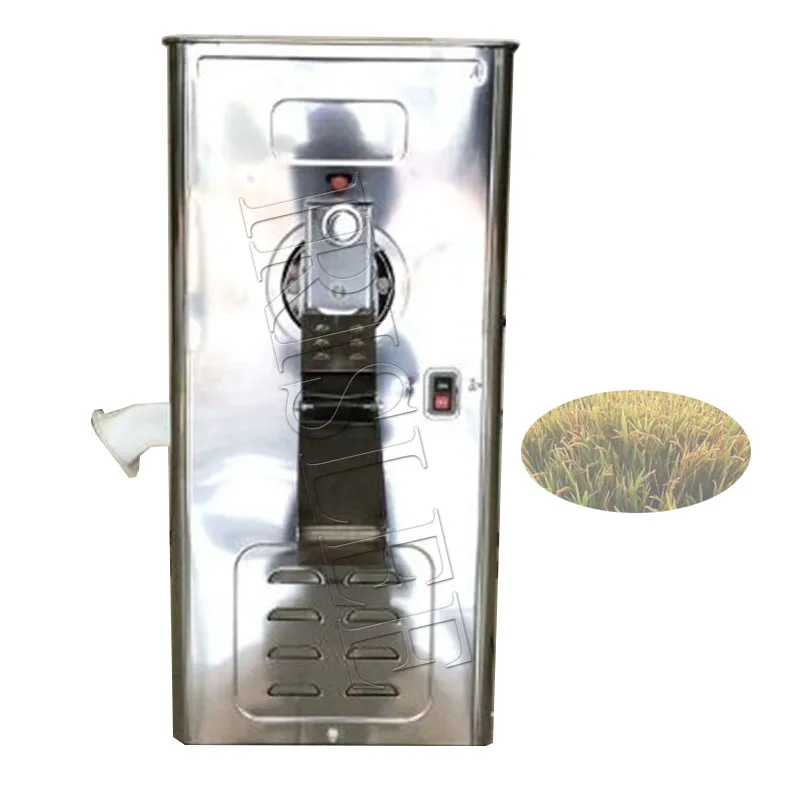 Molino de arroz eléctrico pequeño, máquina de pelado, batidor de arroz, gabinete de acero inoxidable
