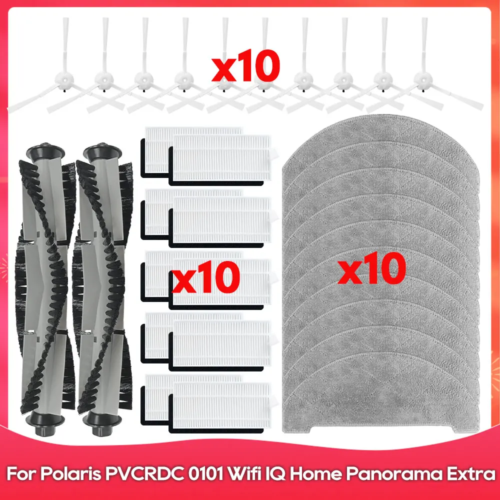 

Compatible For ( Polaris PVCRDC 0101 Wifi IQ Home Panorama Extra ) Roller Side Brush Hepa Filter Mop Robot Vacuum Cleaner Part