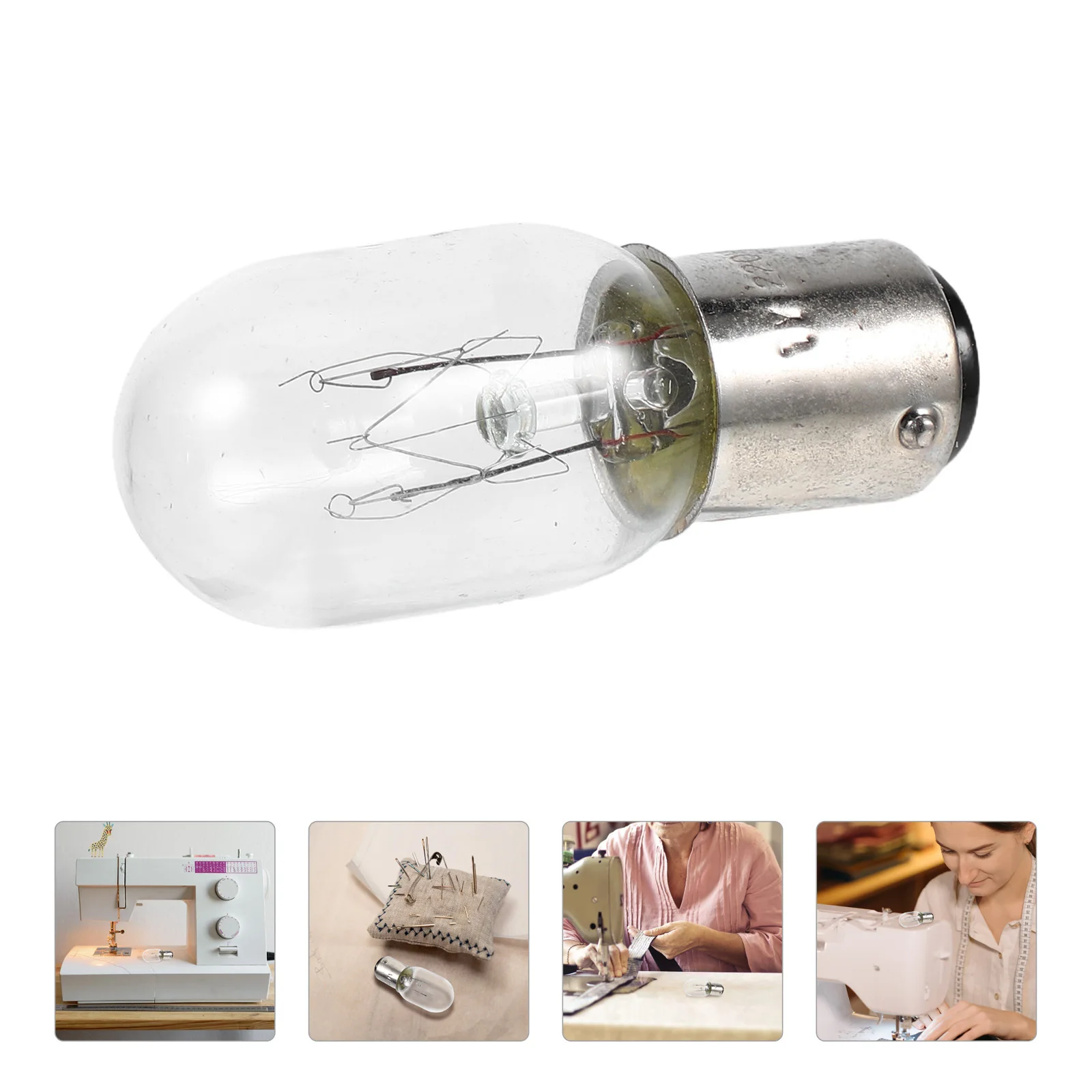 

Incandescent 15W Sewing Machine Light Bulb Push-in Base Clear Light Replacement Bulbs Household Sewing Parts