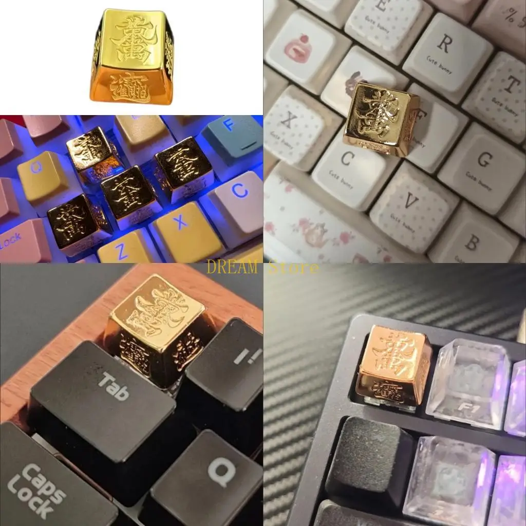 Luxurious Gold Tone Brasses Keyboards Decorated With Chinese Characters Best Sale