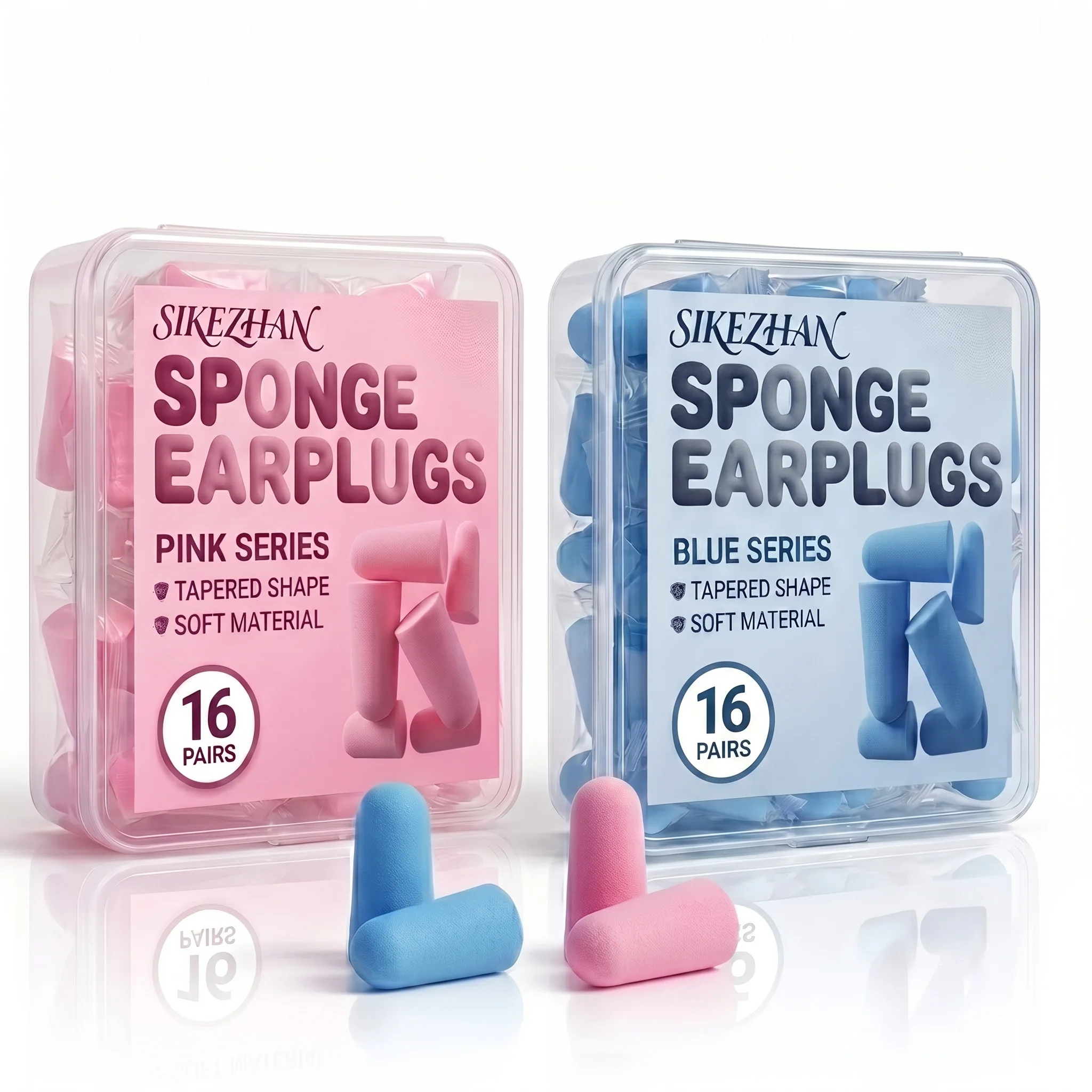 Soft Foam Noise Cancelling Earplugs for Sleeping Snoring Study Travel, 16 Pairs Ultra Soft Individually Wrapped for Work Noise