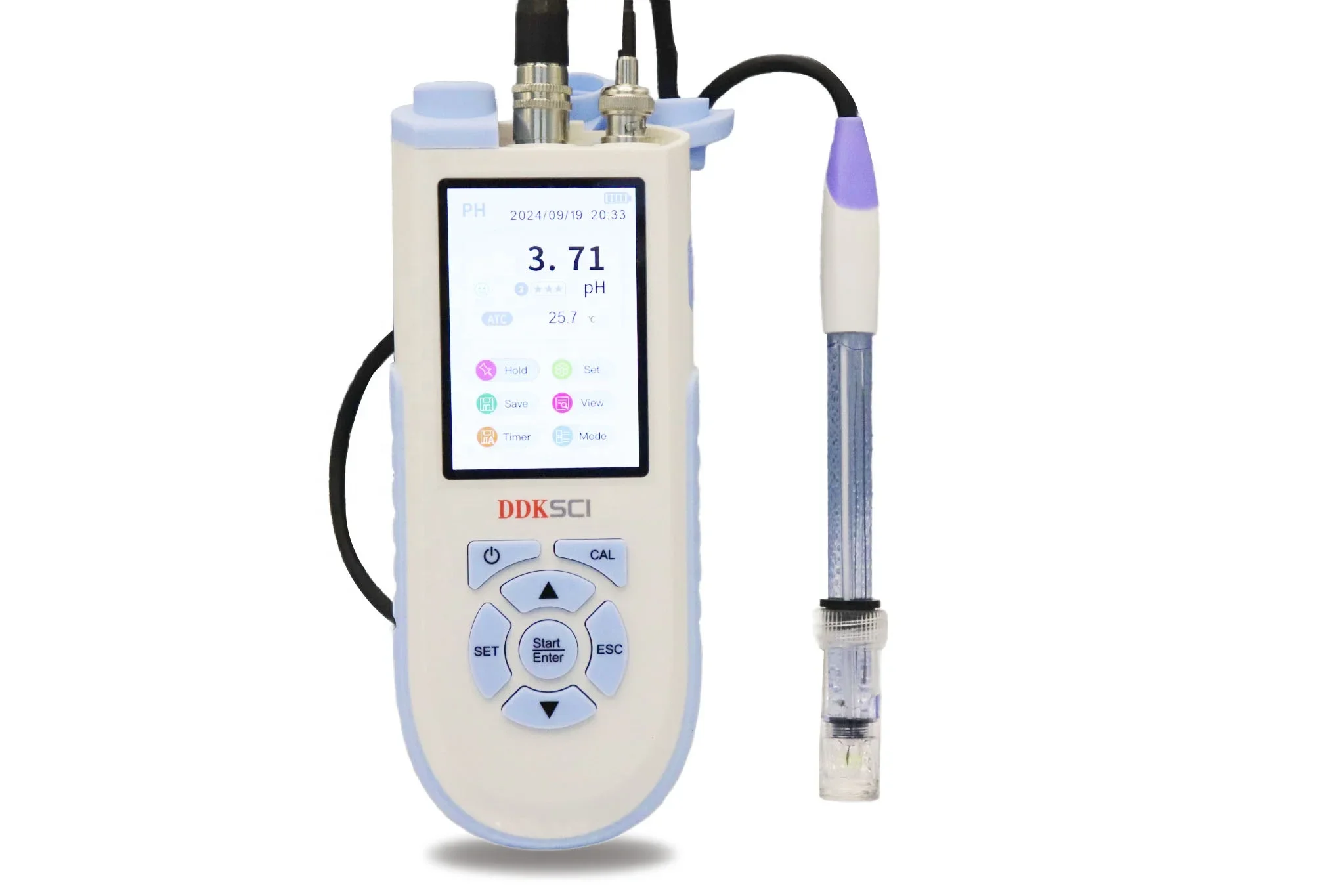 

Portable pH Meter with Calibration Solutions Includes Suitcase