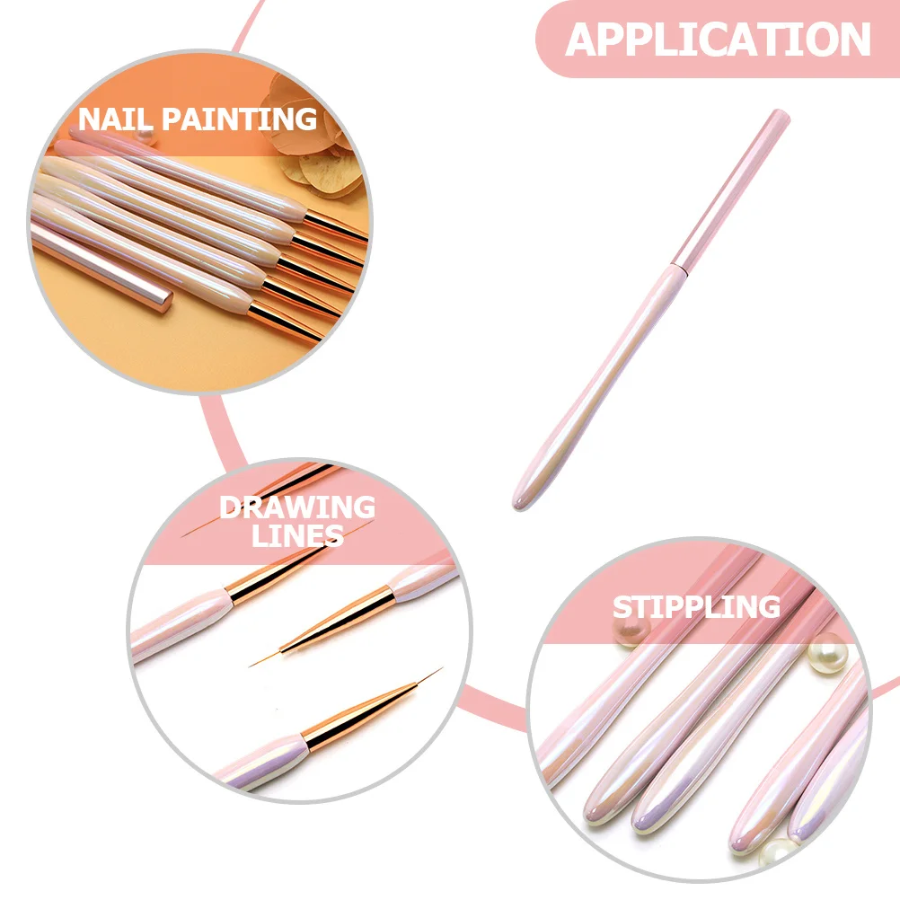 

Nail Art Pen Nylon Durable Brush Easy DIY Manicure Tool Home Salon Nail Painting Accessory Fine Detail Paint Brush
