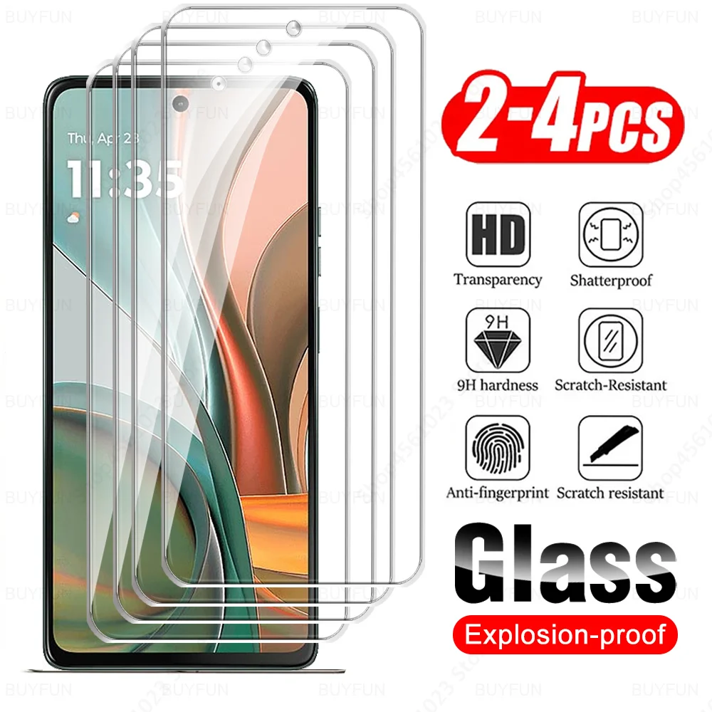 2/4Pcs Glas For Motorola Moto G75 5G Screen Protector Tempered Glass G04 G04s G14 G24 Power G34 G54 G64 G84 G55 G45 G35 5G Cover