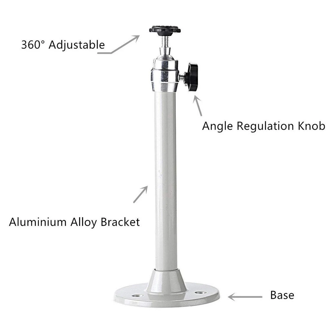 Suporte de Alumínio Universal Projetor para Teto ou Parede, 5 Kg Capacidade, Câmera ou Mini Projetor, 21,5 cm