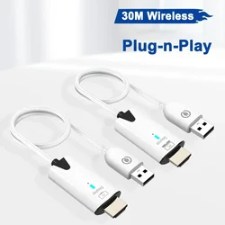 30m Wireless Transmission Video Transmitter and Receiver HDMI Extender Display Adapter Cable Screen Mirror for Camera PC To TV