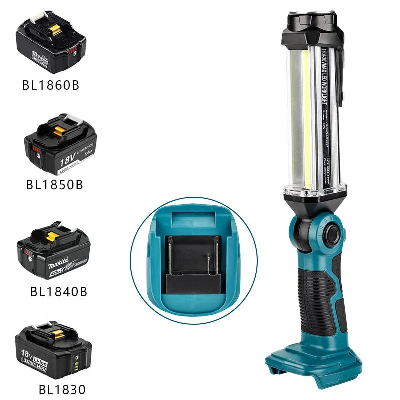 

35W Outdoor Flashlight LED Work Light for Makita 18V Li-Ion Batteries Portable Camping Light for Auto Repair Workplace Lighting