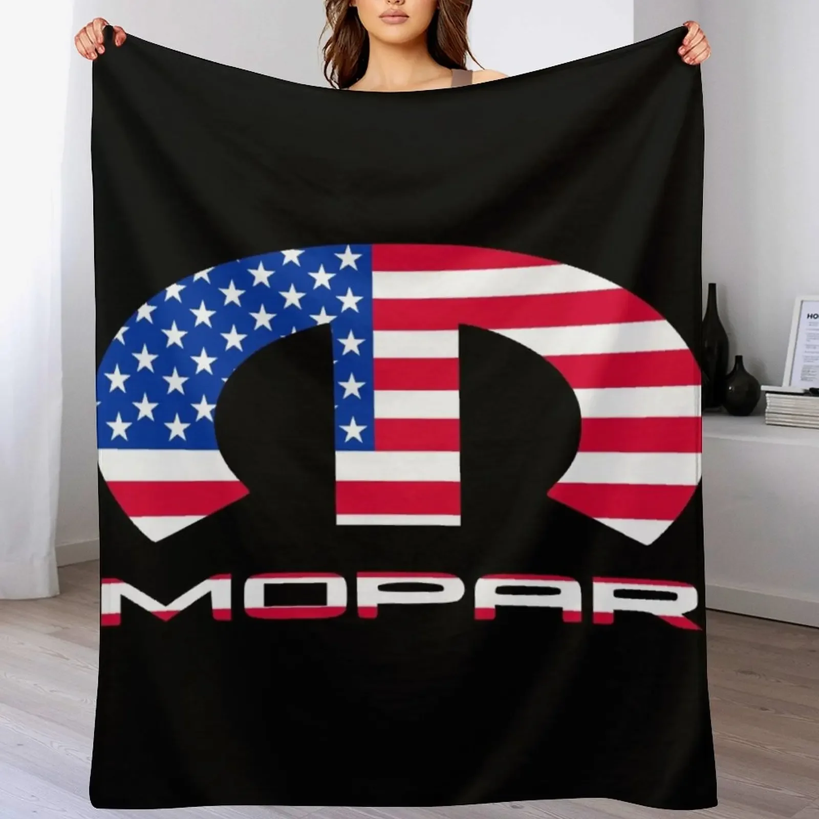 MOPAR.USA.FLAG Throw Blanket Warm Throw Blanket Gift for Anniversary