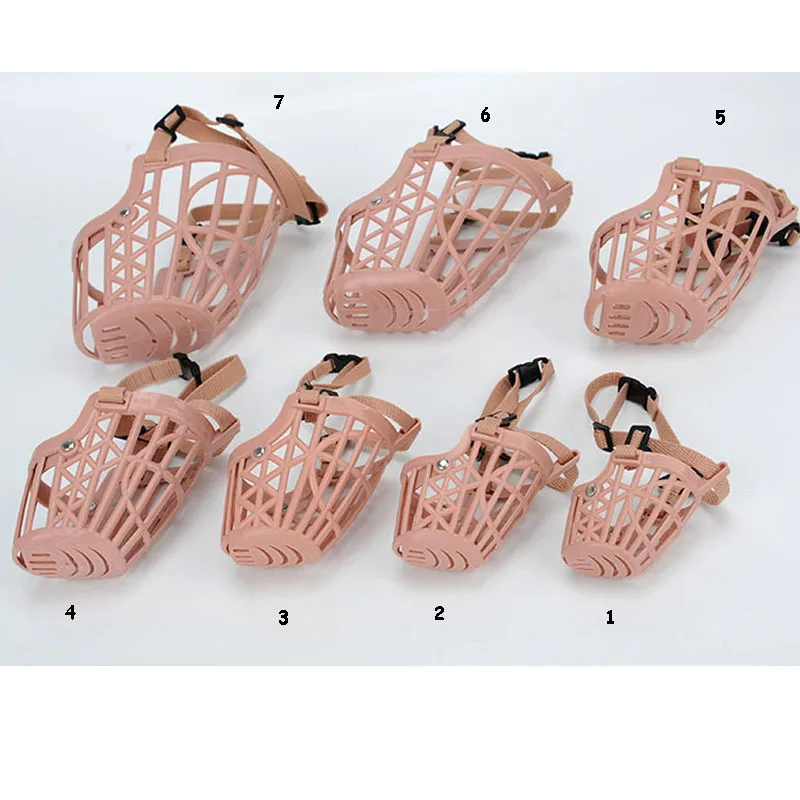 

1PCS Plastic Muzzle For Dog Anti-Biting Mouth Mask Basket Muzzle For Small Medium Large Dogs Prevent Barking Pet Supplies#1-7