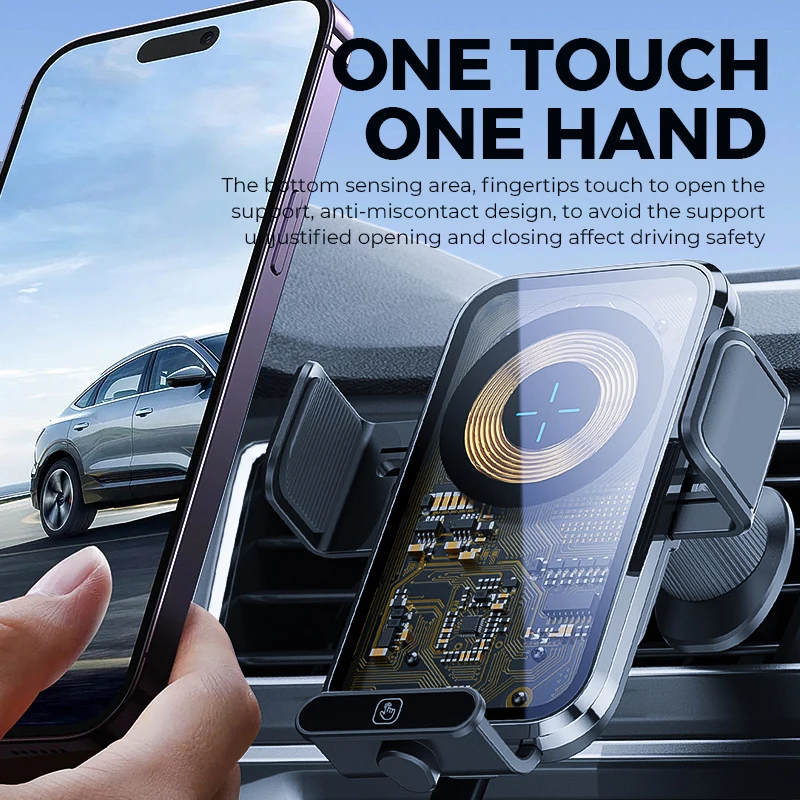 

Wireless Car Charger, Fast Charging Phone Holder BothLin 3 in 1 Phone Mount Auto Clamping Car Accessories