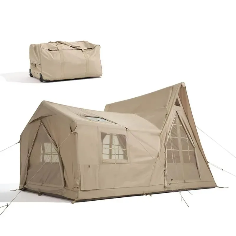 5-6 Person Fabric Inflatable Tent UV Protected Summer Tent Lightweight Portable Waterproof Beach Tents Camping Outdoor