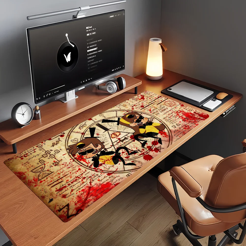 Anime G-Gravity F-Falls Mouse Pad Non-slip Locking Edge DeskMat PC Laptop Accessories Rubber Office Keyboard Game 350x900x3mm