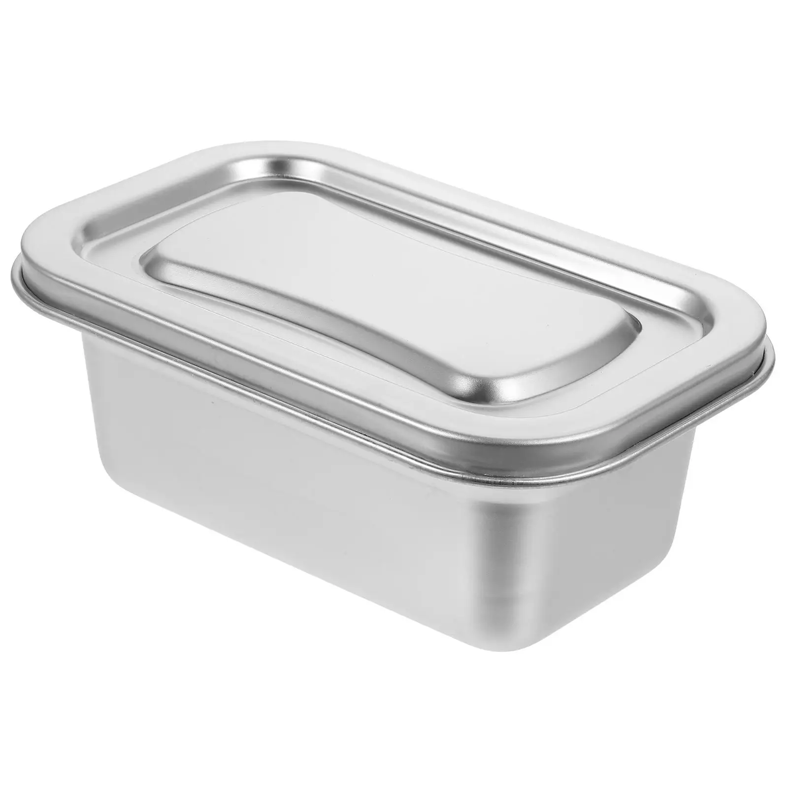 

Ice Cream Box Containers Stainless Steel Tubs Metal Keeper Toy Freezer Silver for Storage Travel