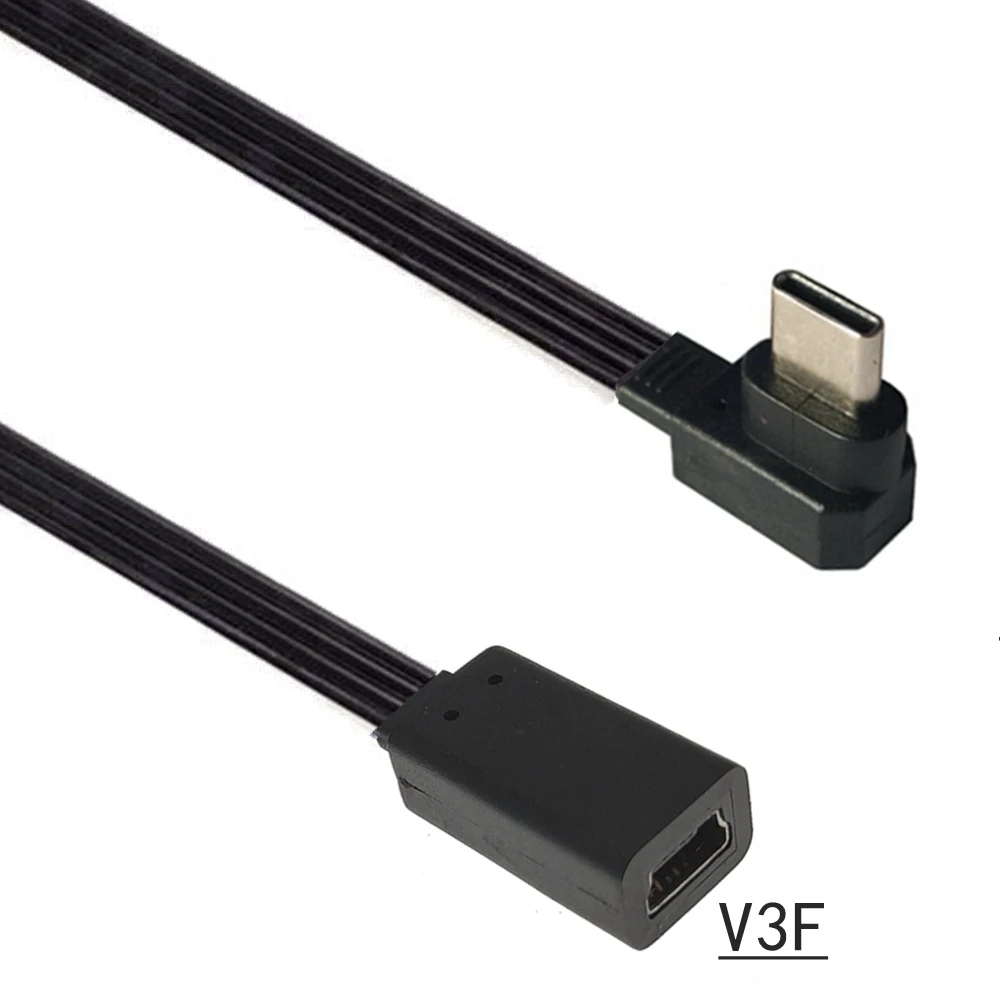 Mini USB to type c Plug  Socket Fast Charging Cable Charger Data Transfer Cable for Computer Data Synchronization