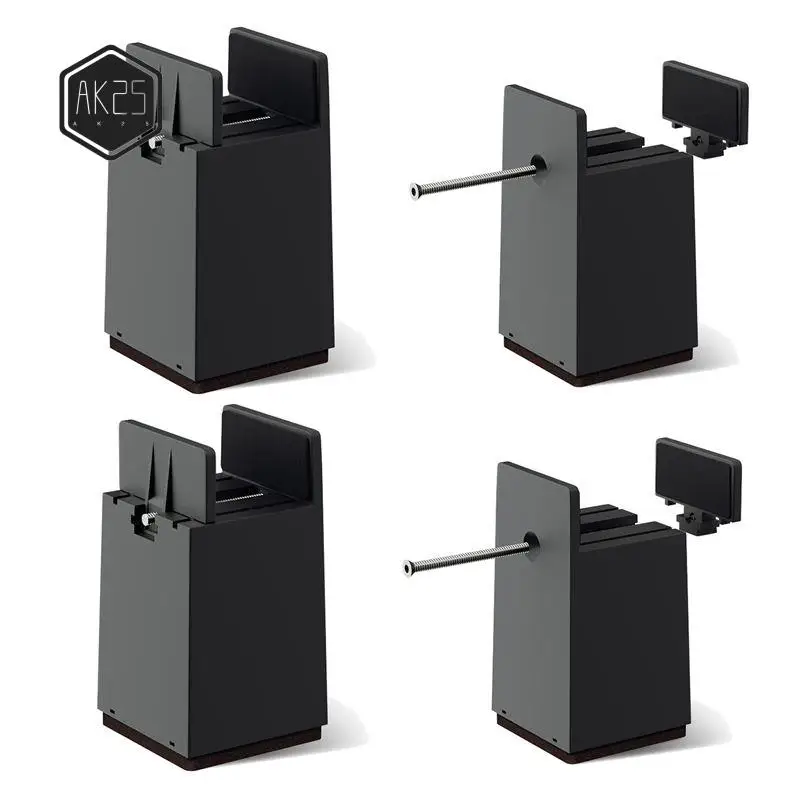 

AK25-подставки для кровати, регулируемые 4-дюймовые настольные стойки с винтовым зажимом, 4 шт. в упаковке сверхмощных подъемников для стульев, подходят для ширины 0-2 дюйма