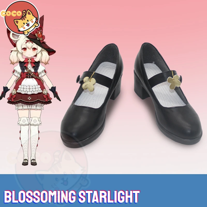 

Genshin Impact Blossoming Starlight Klee Cosplay Shoes Spark Knight Cosplay Klee Cosplay Unisex Role Play Any Size Shoes CoCos